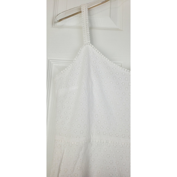NWT Draper James eyelet flounce ruffle hem strappy spring summer dress white - Picture 7 of 15